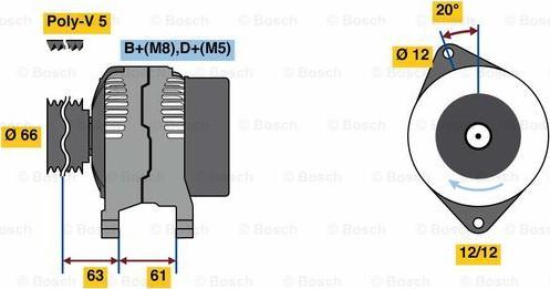 BOSCH 0 986 080 280 - Генератор www.autospares.lv