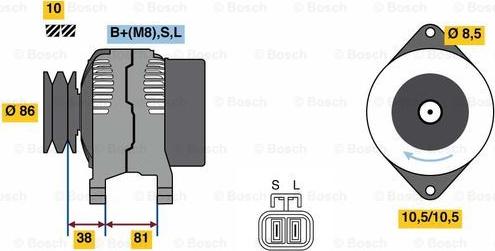 BOSCH 0 986 080 740 - Alternator www.autospares.lv