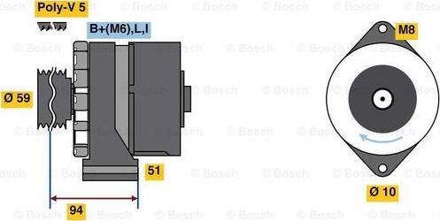 BOSCH 0 986 080 760 - Ģenerators autospares.lv