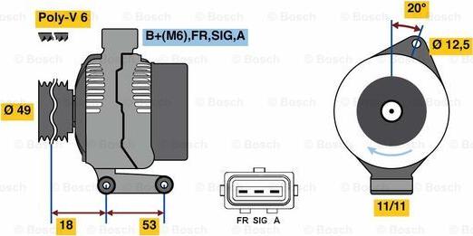 BOSCH 0 986 080 700 - Ģenerators www.autospares.lv