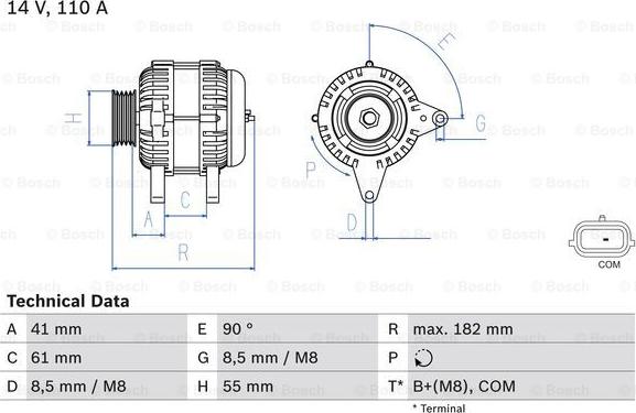 BOSCH 0 986 080 710 - Alternator www.autospares.lv