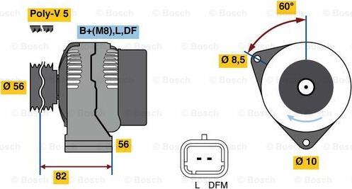 BOSCH 0 986 080 780 - Генератор www.autospares.lv