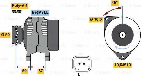 BOSCH 0 986 080 720 - Генератор www.autospares.lv