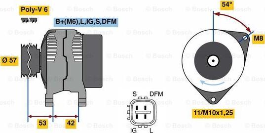 BOSCH 0 986 081 430 - Ģenerators autospares.lv