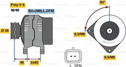 BOSCH 0 986 081 110 - Ģenerators autospares.lv