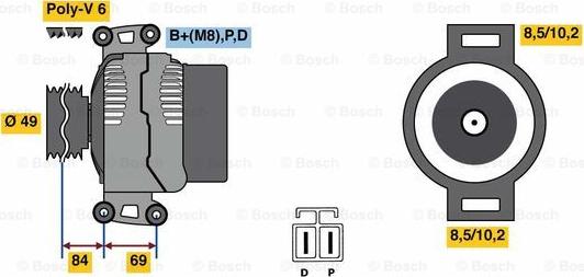 BOSCH 0 986 081 300 - Alternator www.autospares.lv