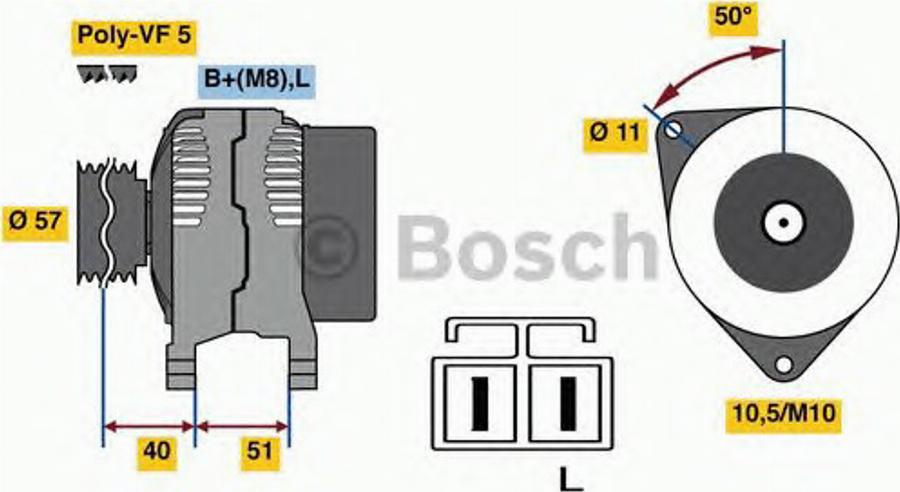 BOSCH 0 986 081 310 - Ģenerators www.autospares.lv