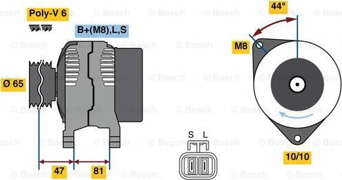 BOSCH 0 986 081 250 - Ģenerators www.autospares.lv