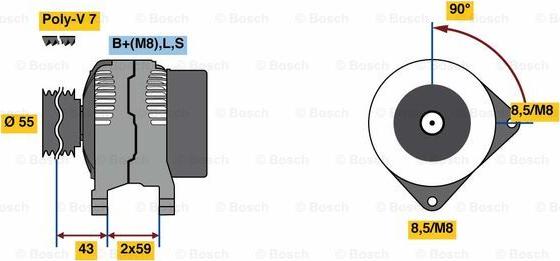 BOSCH 0 986 081 220 - Ģenerators www.autospares.lv