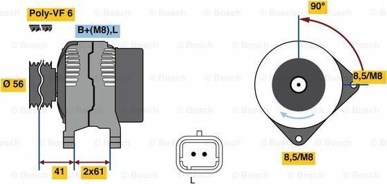 BOSCH 0 986 081 270 - Генератор www.autospares.lv