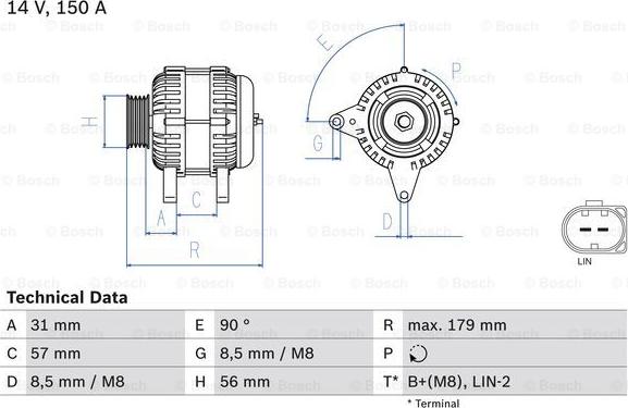 BOSCH 0 986 083 960 - Alternator www.autospares.lv