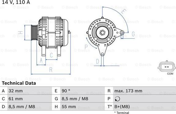 BOSCH 0 986 083 980 - Ģenerators www.autospares.lv