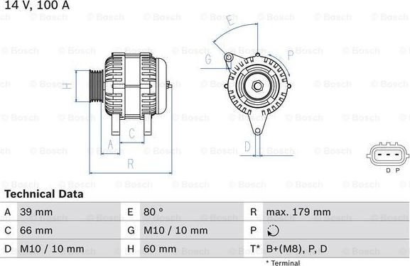 BOSCH 0 986 083 970 - Ģenerators autospares.lv