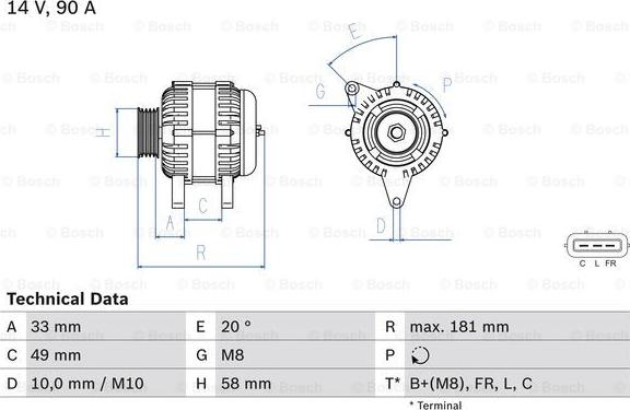 BOSCH 0 986 083 650 - Ģenerators www.autospares.lv