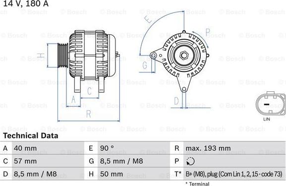 BOSCH 0 986 083 850 - Ģenerators autospares.lv