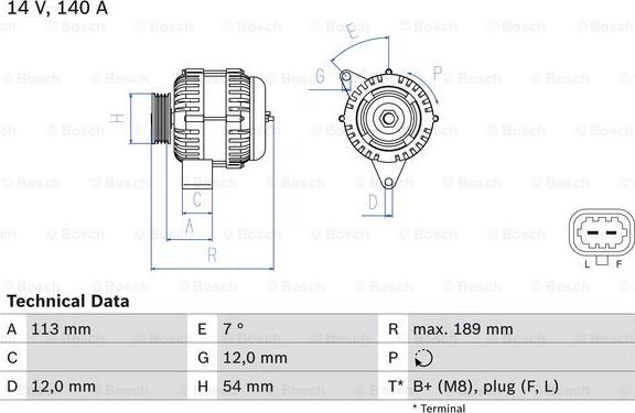 BOSCH 0 986 083 820 - Ģenerators autospares.lv