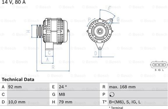 BOSCH 0 986 083 720 - Генератор www.autospares.lv