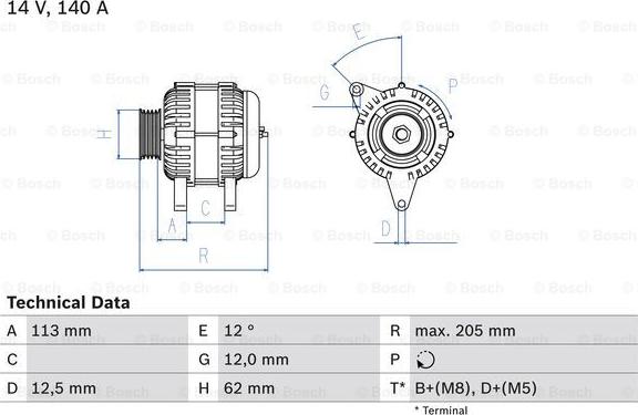 BOSCH 0 986 082 620 - Генератор www.autospares.lv