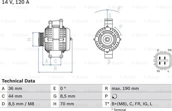 BOSCH 0 986 082 050 - Ģenerators autospares.lv