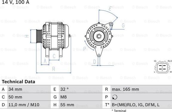 BOSCH 0 986 082 350 - Генератор www.autospares.lv