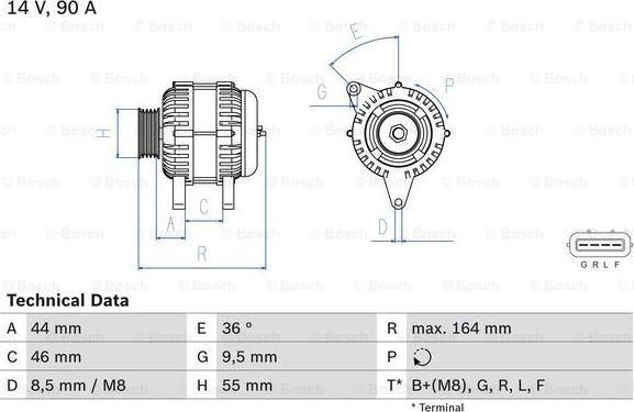 BOSCH 0 986 082 750 - Ģenerators autospares.lv