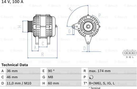 BOSCH 0 986 082 760 - Ģenerators www.autospares.lv