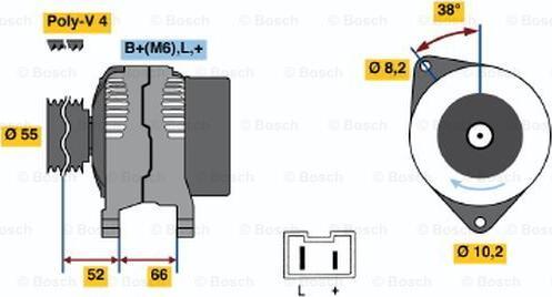 BOSCH 0 986 039 991 - Генератор www.autospares.lv