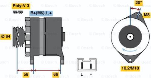 BOSCH 0 986 039 951 - Ģenerators www.autospares.lv