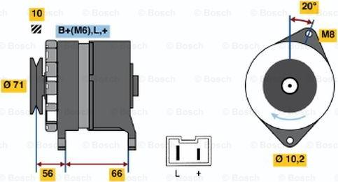 BOSCH 0 986 039 971 - Alternator www.autospares.lv