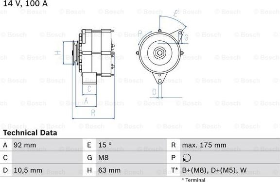 BOSCH 0 986 039 450 - Ģenerators autospares.lv