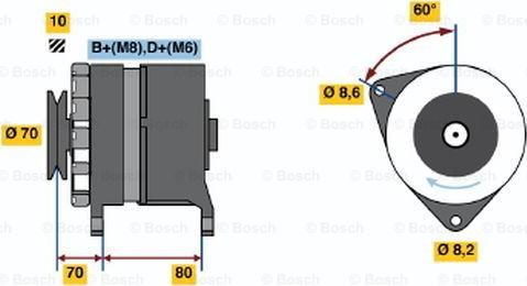 BOSCH 0 986 039 481 - Ģenerators www.autospares.lv