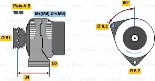 BOSCH 0 986 039 431 - Ģenerators www.autospares.lv