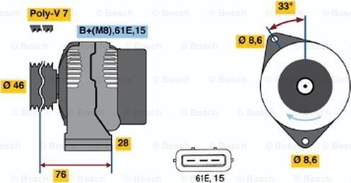 BOSCH 0 986 039 650 - Ģenerators autospares.lv