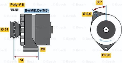 BOSCH 0 986 039 620 - Ģenerators autospares.lv