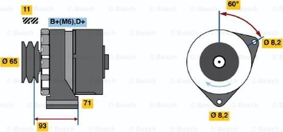 BOSCH 0 986 039 150 - Alternator www.autospares.lv