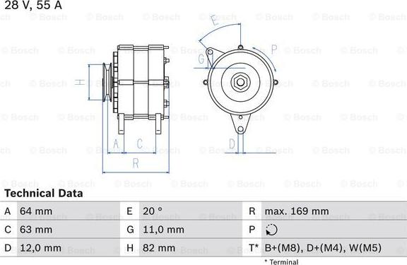 BOSCH 0 986 039 130 - Генератор www.autospares.lv