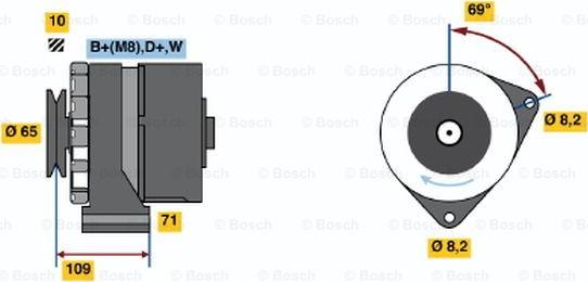 BOSCH 0 986 039 120 - Генератор www.autospares.lv