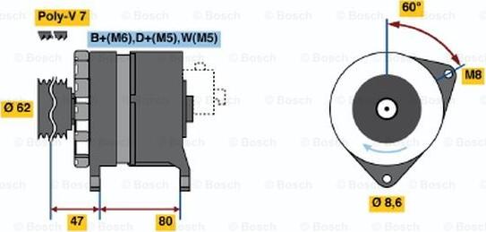 BOSCH 0 986 039 881 - Ģenerators www.autospares.lv