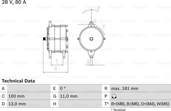 BOSCH 0 986 039 260 - Генератор www.autospares.lv