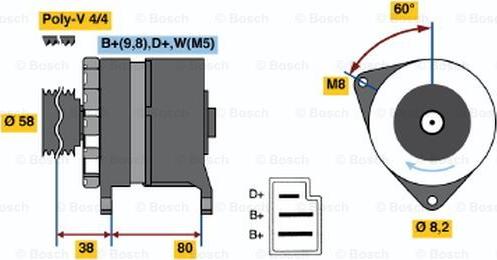 BOSCH 0 986 039 711 - Ģenerators www.autospares.lv