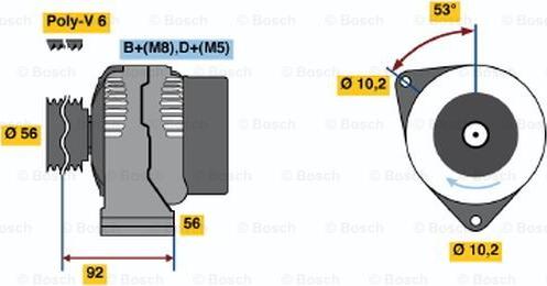 BOSCH 0 986 039 780 - Ģenerators www.autospares.lv