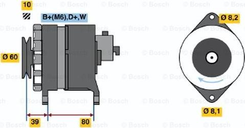 BOSCH 0 986 034 450 - Alternator www.autospares.lv