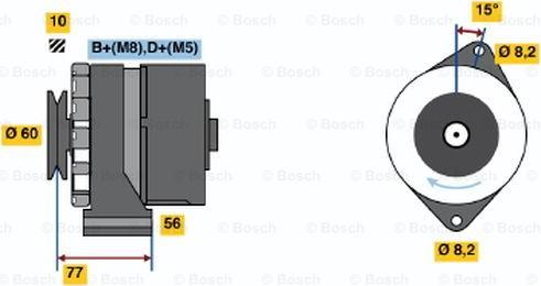 BOSCH 0 986 034 550 - Генератор www.autospares.lv