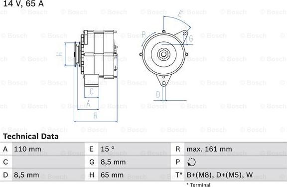 BOSCH 0 986 034 560 - Генератор www.autospares.lv