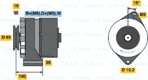 BOSCH 0 986 034 530 - Alternator www.autospares.lv