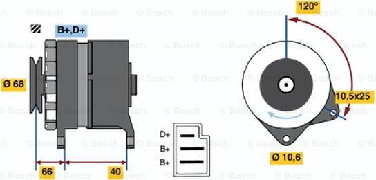 BOSCH 0 986 034 630 - Генератор www.autospares.lv