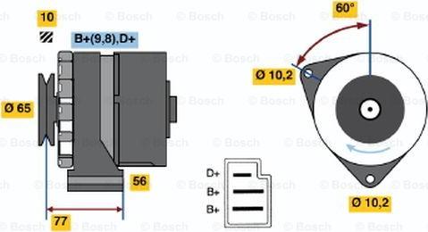 BOSCH 0 986 034 620 - Ģenerators www.autospares.lv