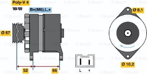 BOSCH 0 986 034 000 - Ģenerators www.autospares.lv