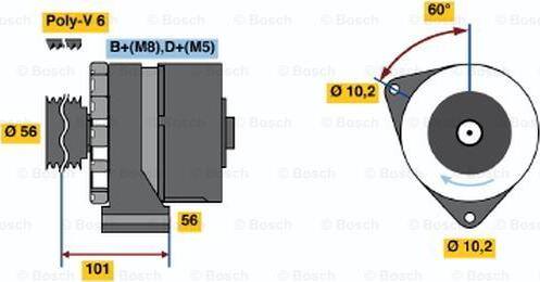 BOSCH 0 986 034 030 - Ģenerators www.autospares.lv