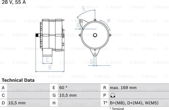 BOSCH 0 986 034 070 - Генератор www.autospares.lv